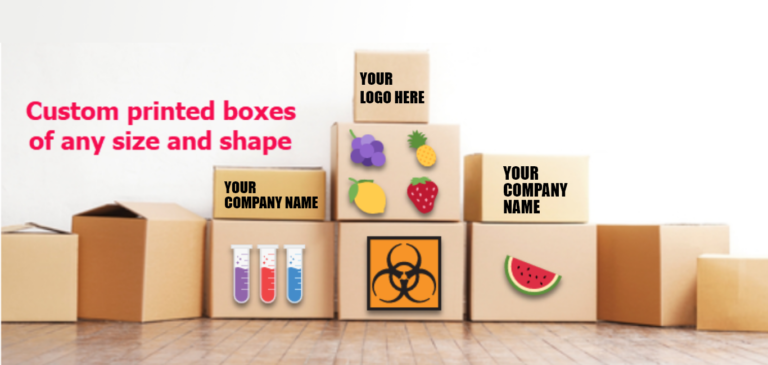 Custom printed shipping boxes with logo/