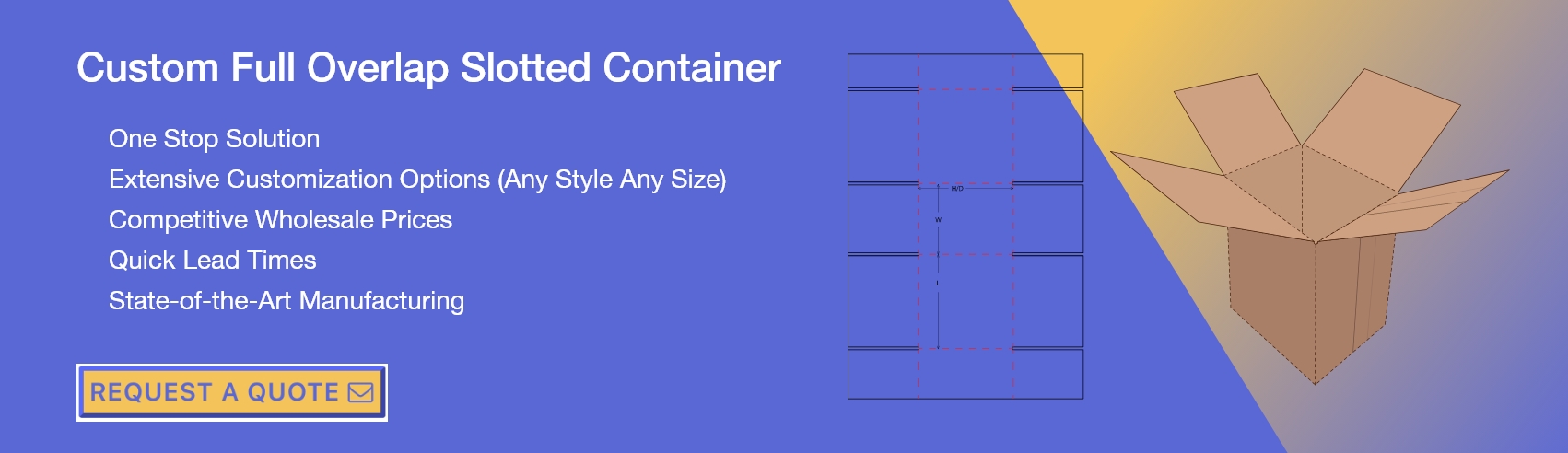 Custom Full Overlap Slotted Container