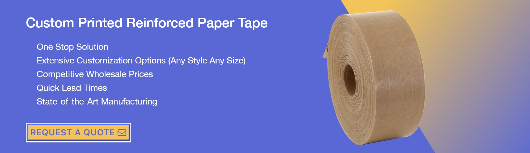 Custom Printed Reinforced Paper Tape
