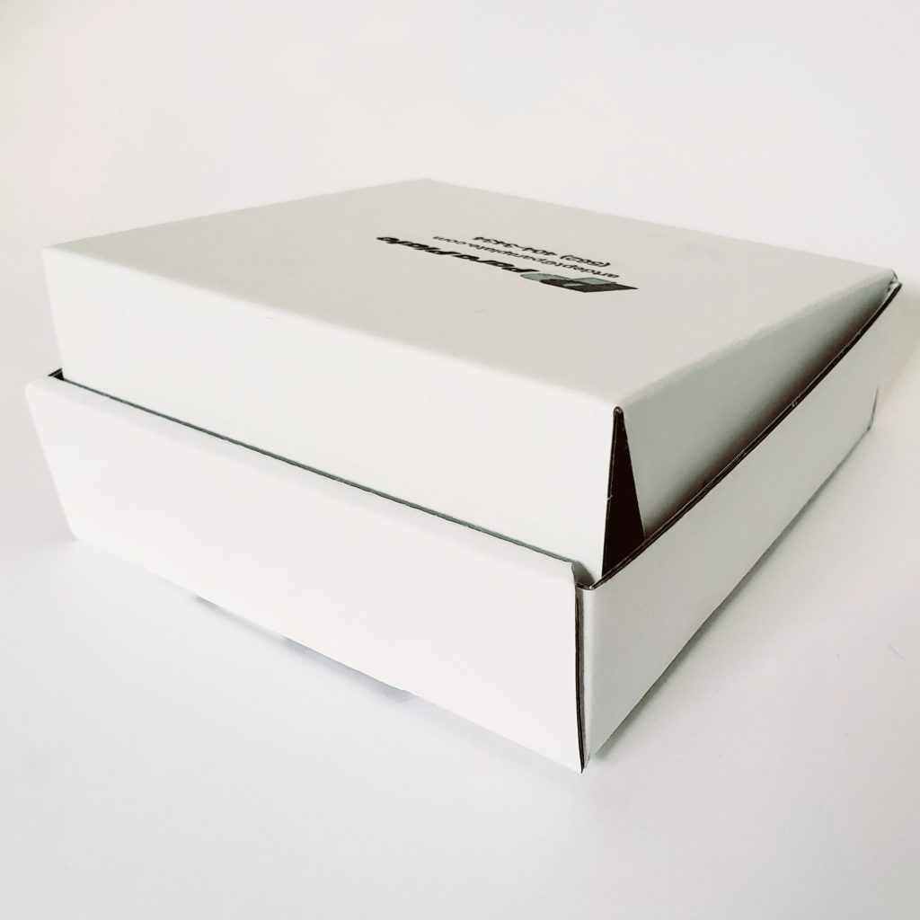 White corrugated boxes