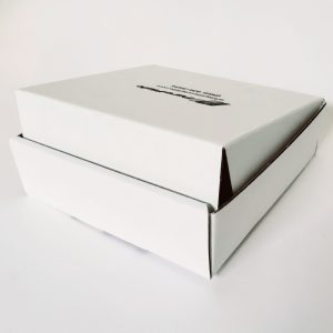 White corrugated boxes
