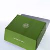 Custom Design Printed Boxes with brand logos and message in green color