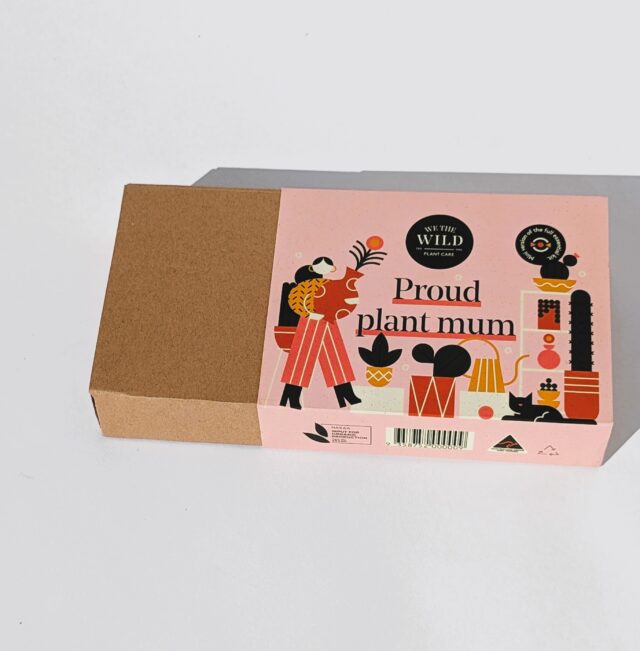 Custom Design Printed Box with brand logos and message shown on it