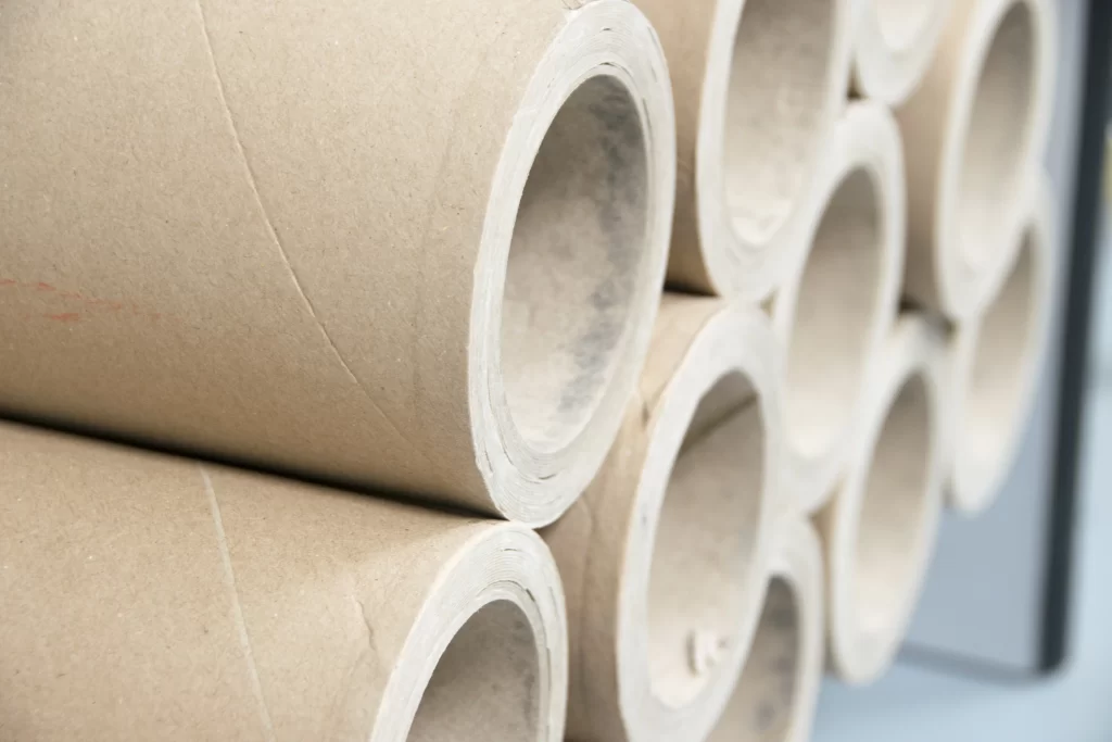 Close view of high quality mailing tubes