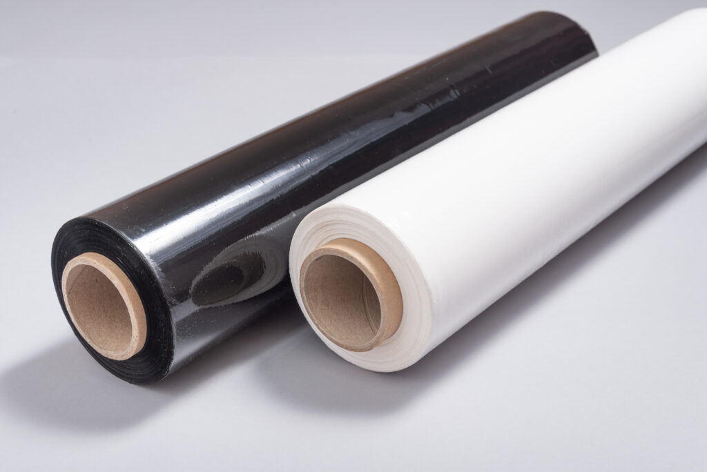 Black and white colour Cast Stretch Films Rolls