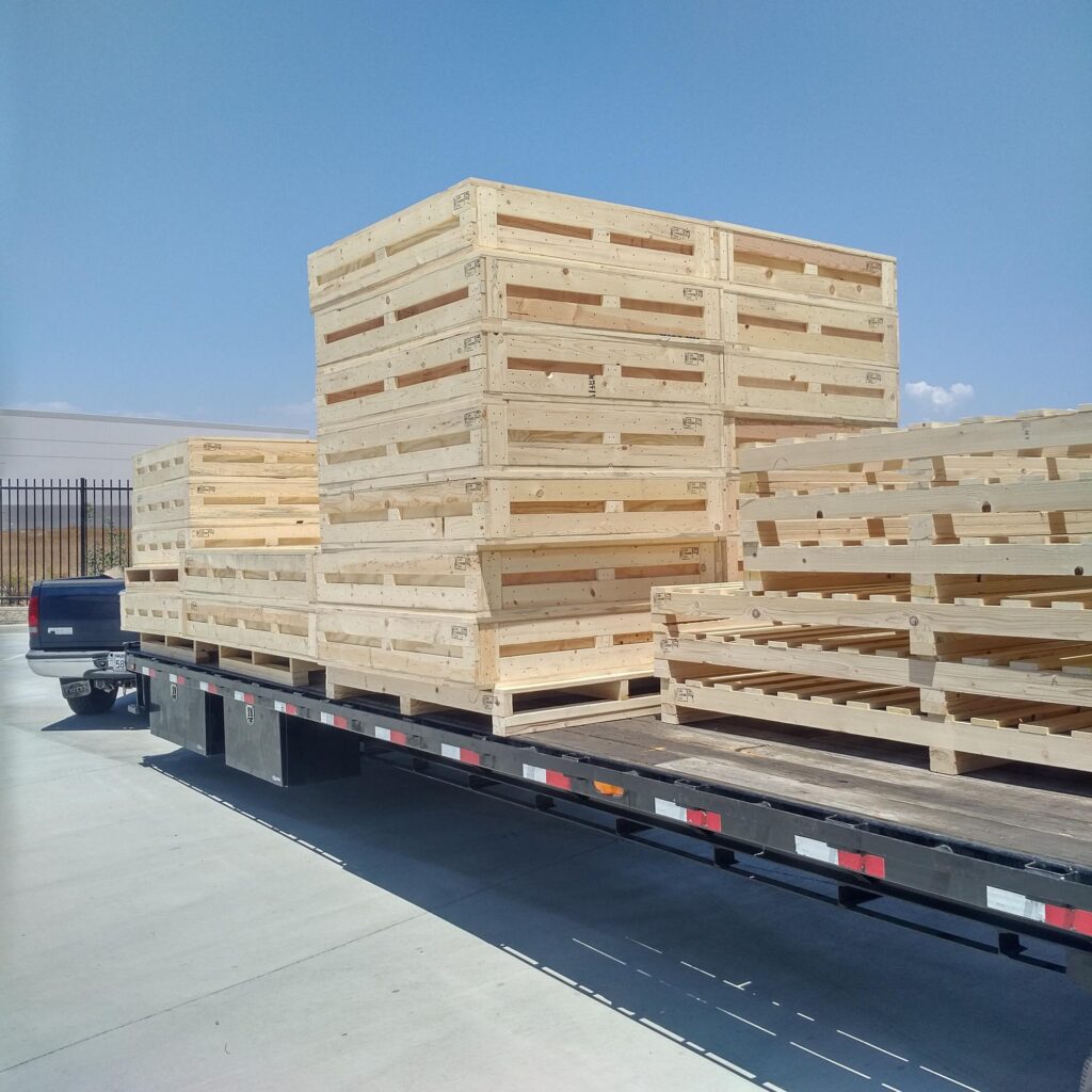 Wooden Pallets Loaded on the truck